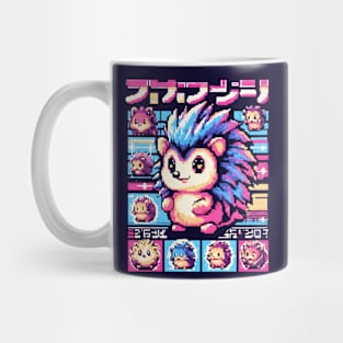 Hedgehog 80s game pixel art vaporwave aesthetic Mug